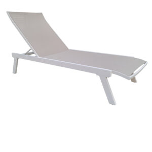 Ležaljka Letta, taupe-bijela